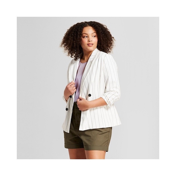 a new day Jackets & Blazers - a new day Pinstripe Double-Breasted Blazer; 8